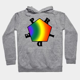 Pride Pentagon rainbow colors gift idea Hoodie